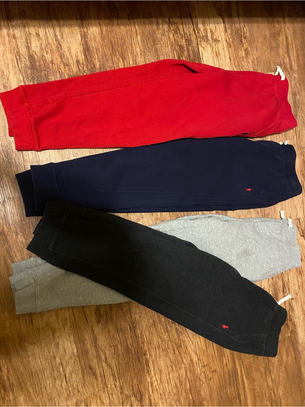 Set Of 4 Boy’s Size Large 14/16 Polo Ralph Lauren Joggers Red Dark & LtGray Navy